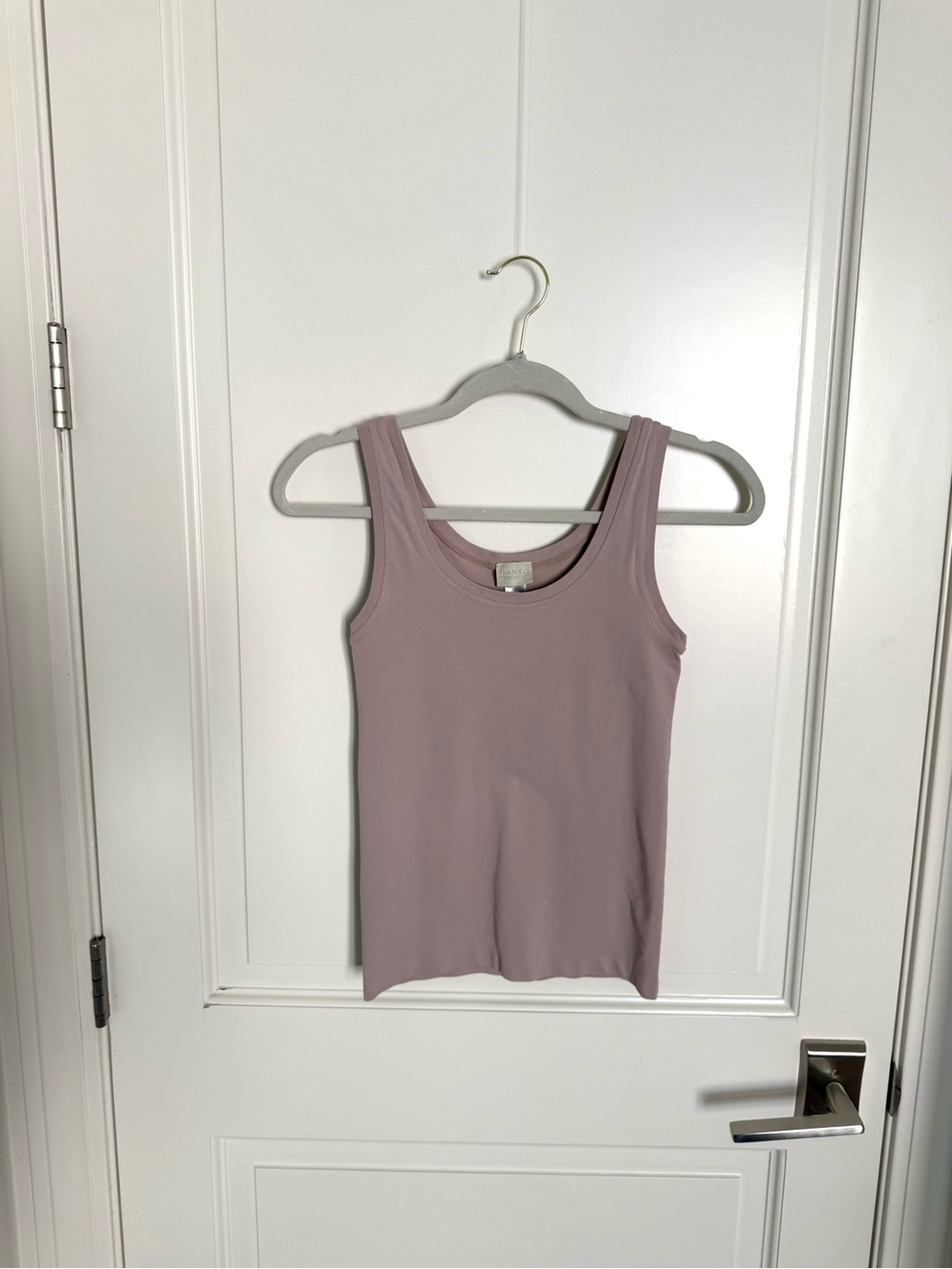 Hanro Touch Feeling Tank Top LARGE Mauve Beige Pink